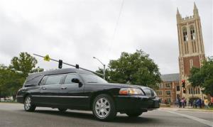 A hearse is seen in this file photo.