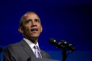 President Obama speaks to the Catholic Hospital Association Conference at the Washington Marriott Wardman Park in Washington, Tuesday, June 9, 2015, about health care reform.