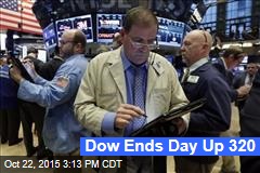 Dow Ends Day Up 320