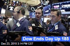 Dow Ends Day Up 185
