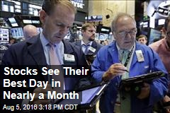 Stocks See Their Best Day in Nearly a Month