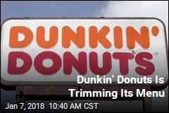 Dunkin' Donuts Is Trimming Its Menu
