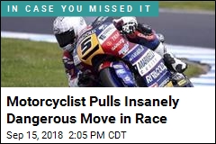 At 140mph, Motorcyclist Messes With Rival's Brake